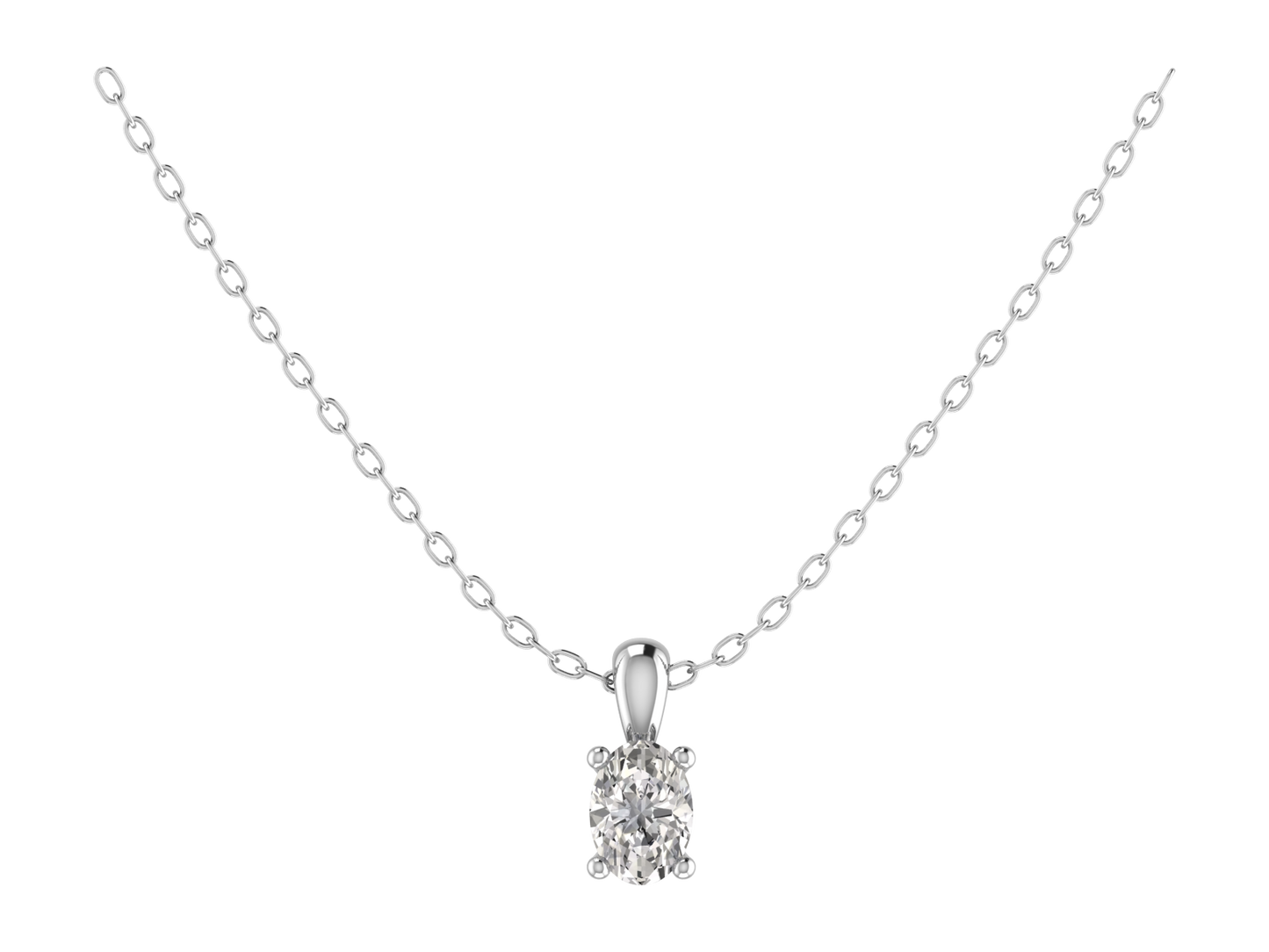 Oval Four Claw Pendant 9x7mm