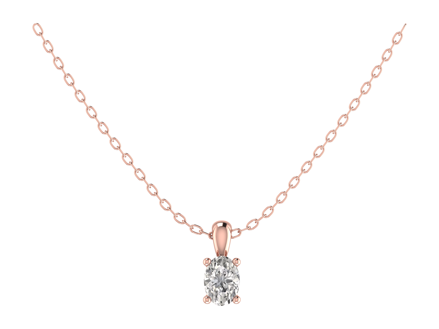 Oval Four Claw Pendant 9x7mm