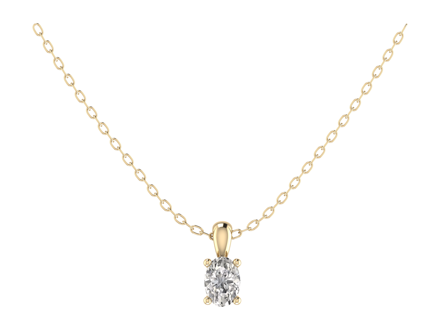 Oval Four Claw Pendant 9x7mm