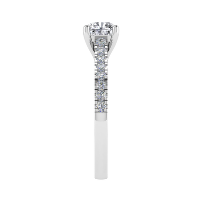 5mm Cushion Ring with Diamond set shoulders