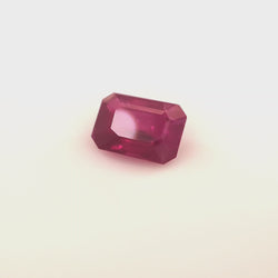 Eye Clean Ruby emerald cut 7.01 x 4.86mm