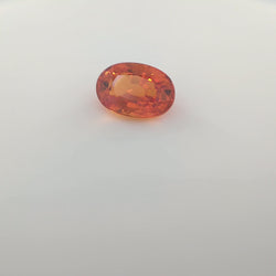 Orange Sapphire Oval 7.2 x 4.85mm 1.26ct BE heated